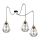 Hanglamp aan een koord PRIMO 3xE27/60W/230V spin zwart/goud