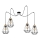Hanglamp aan een koord PRIMO 4xE27/60W/230V spin zwart/goud
