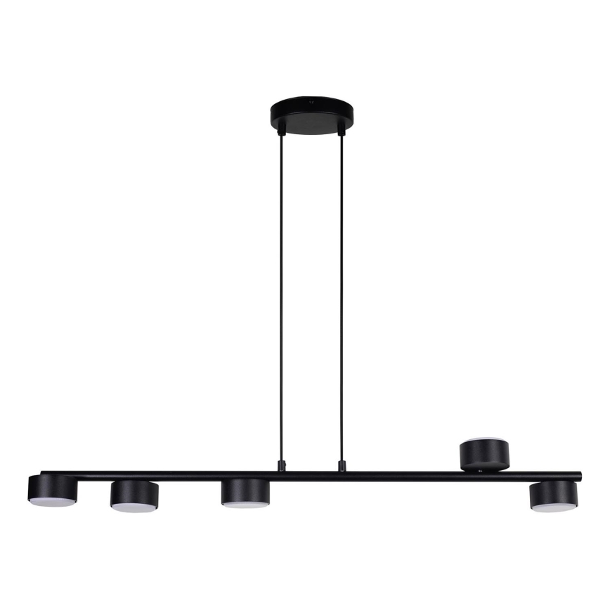 Hanglamp aan een koord PUNTO 5xGX53/12W/230V zwart