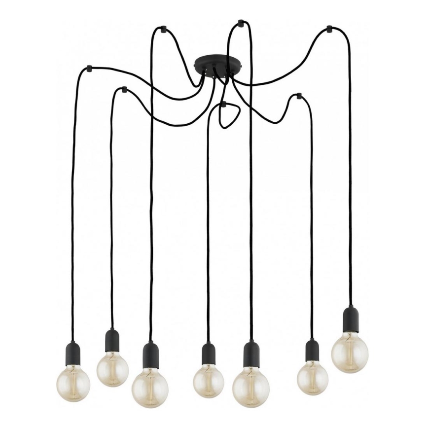 Hanglamp aan een koord QUALLE 7xE27/60W/230V spin