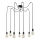 Hanglamp aan een koord QUALLE 7xE27/60W/230V spin