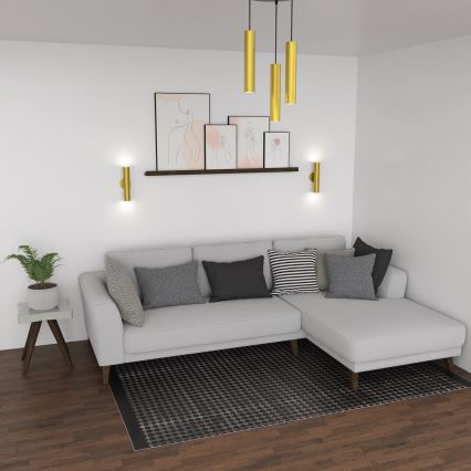 Hanglamp aan een koord RAITO 3xGU10/8W/230V messing
