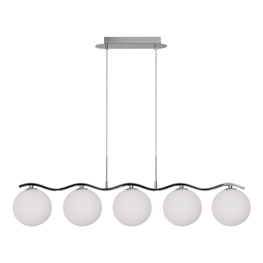 Hanglamp aan een koord RAMON 5xG9/40W/230V glanzend chroom 