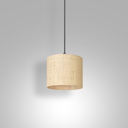 Hanglamp aan een koord RATTAN 1xE27/60W/230V diameter 18 cm rotan