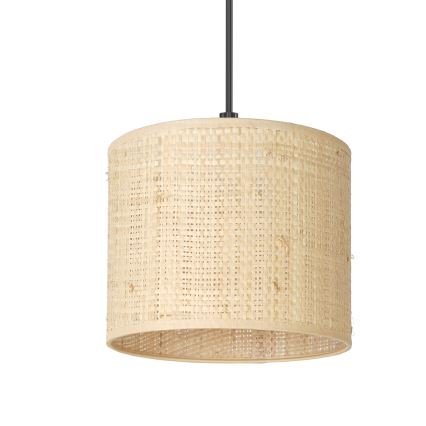 Hanglamp aan een koord RATTAN 1xE27/60W/230V diameter 18 cm rotan