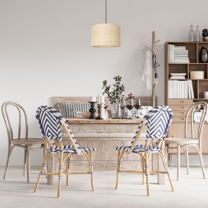 Hanglamp aan een koord RATTAN 1xE27/60W/230V diameter 25 cm rotan