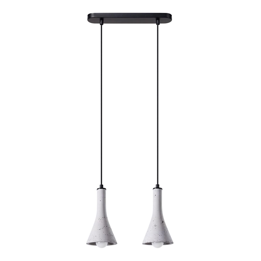 Hanglamp aan een koord REA 2xE14/12W/230V beton