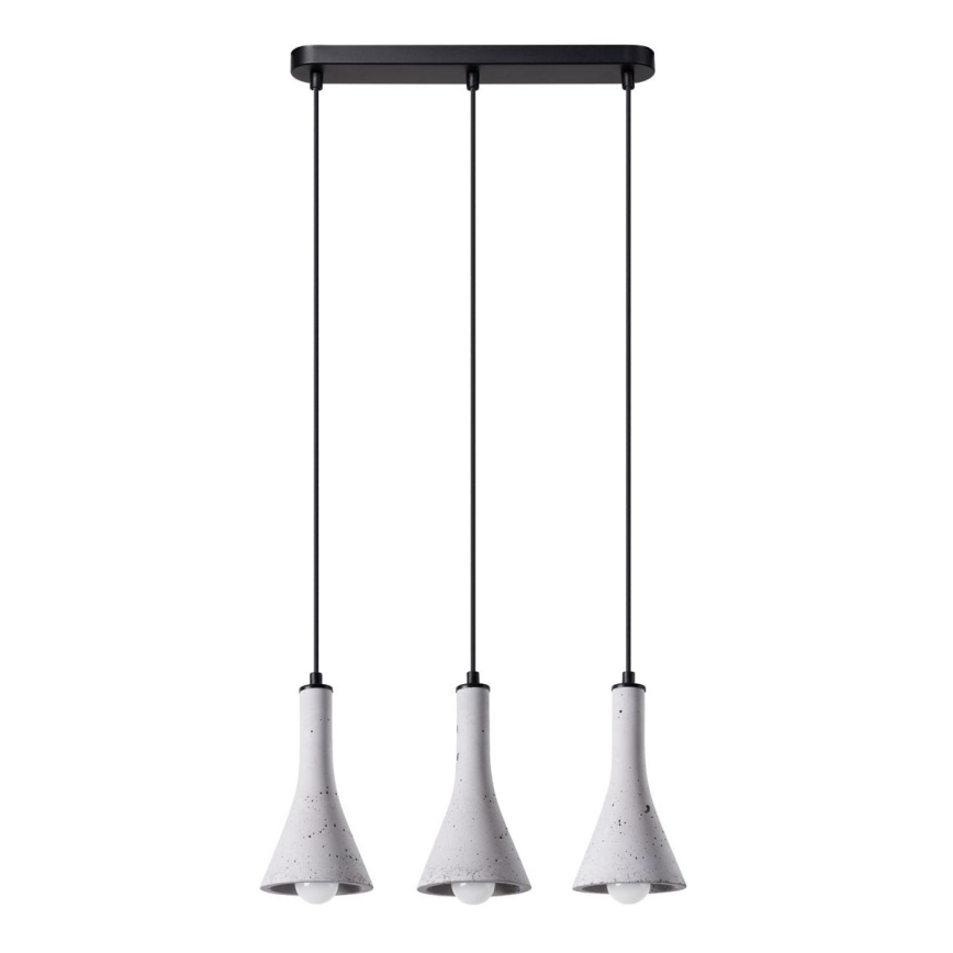 Hanglamp aan een koord REA 3xE14/12W/230V beton