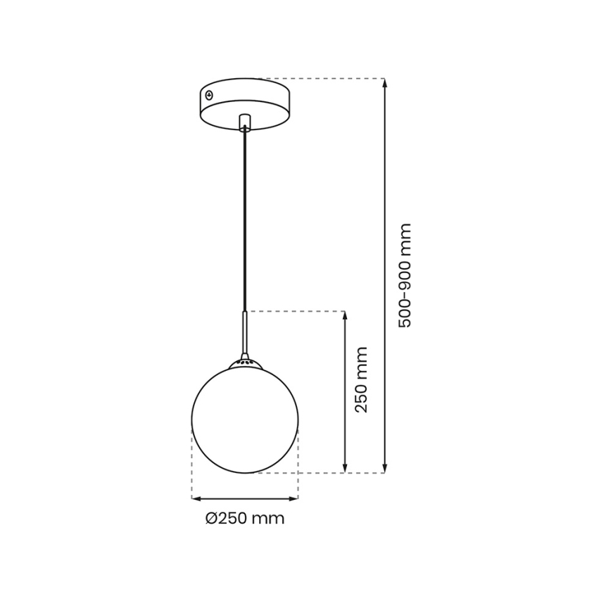 Hanglamp aan een koord REFLEX 1xE27/60W/230V d. 25 cm