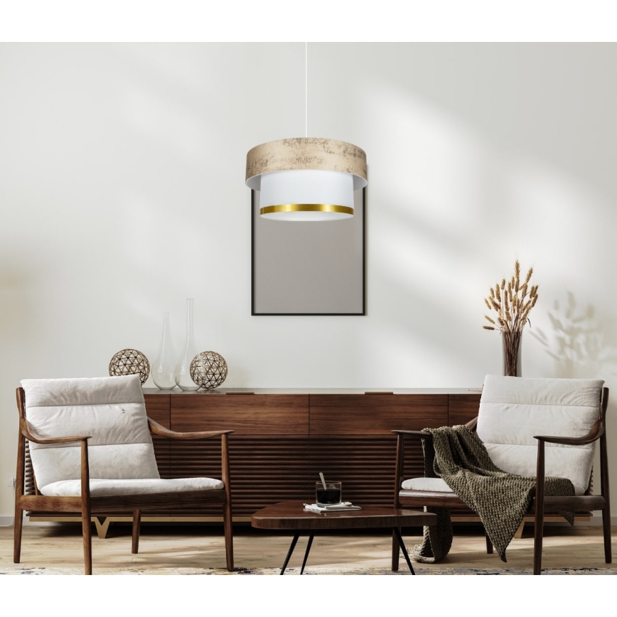Hanglamp aan een koord RESSA 1xE27/60W/230V goud
