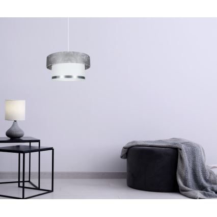 Hanglamp aan een koord RESSA 1xE27/60W/230V zilver