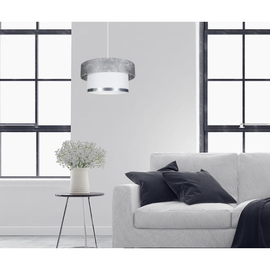 Hanglamp aan een koord RESSA 1xE27/60W/230V zilver