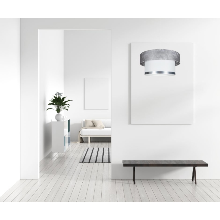 Hanglamp aan een koord RESSA 1xE27/60W/230V zilver