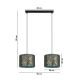 Hanglamp aan een koord REZO 2xE27/60W/230V goud/turkoois