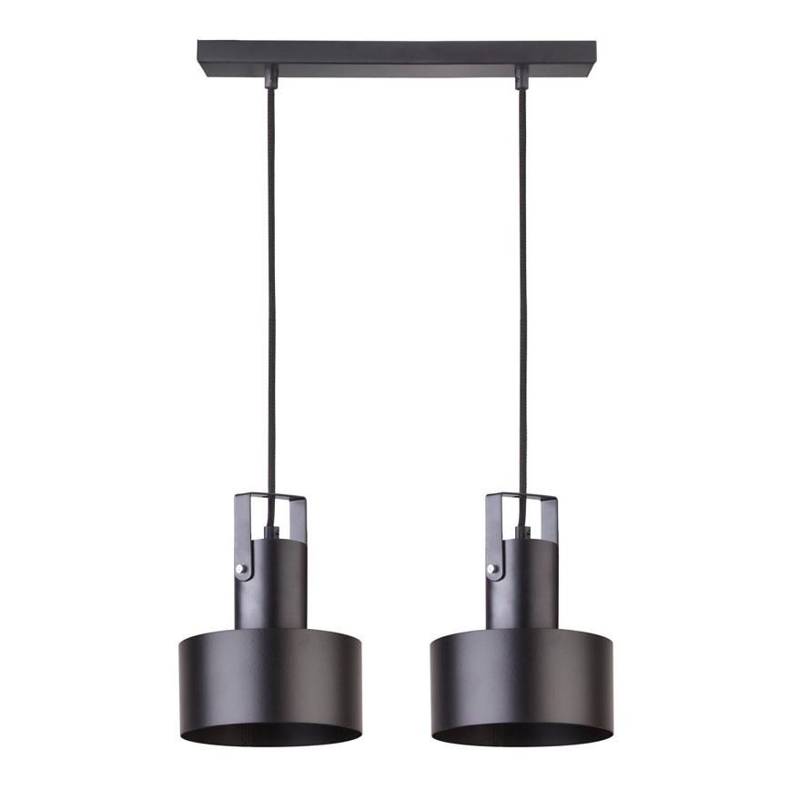 Hanglamp aan een koord RIF 2xE27/60W/230V zwart