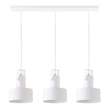 Hanglamp aan een koord RIF 3xE27/60W/230V wit