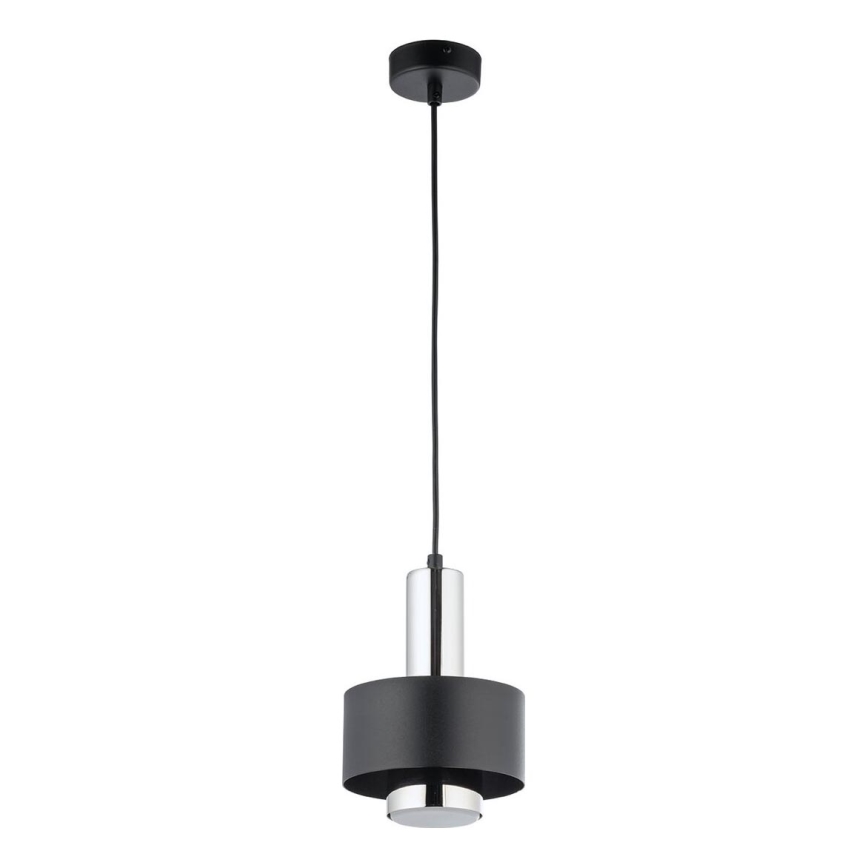 Hanglamp aan een koord RIF LUX 1xGX53/12W/230V diameter 15 cm zwart/glanzend chroom