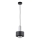 Hanglamp aan een koord RIF LUX 1xGX53/12W/230V diameter 15 cm zwart/glanzend chroom