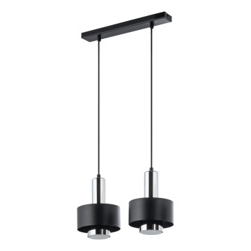Hanglamp aan een koord RIF LUX 2xGX53/12W/230V zwart/glanzend chroom
