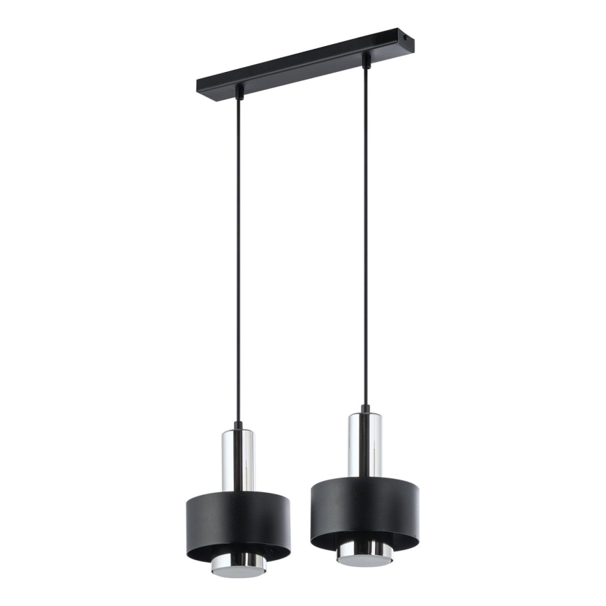 Hanglamp aan een koord RIF LUX 2xGX53/12W/230V zwart/glanzend chroom