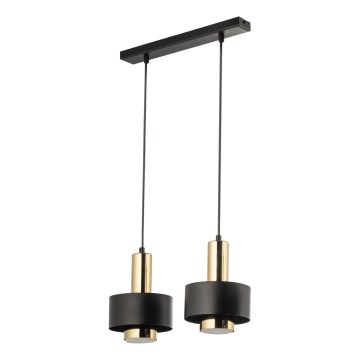 Hanglamp aan een koord RIF LUX 2xGX53/12W/230V zwart/goud