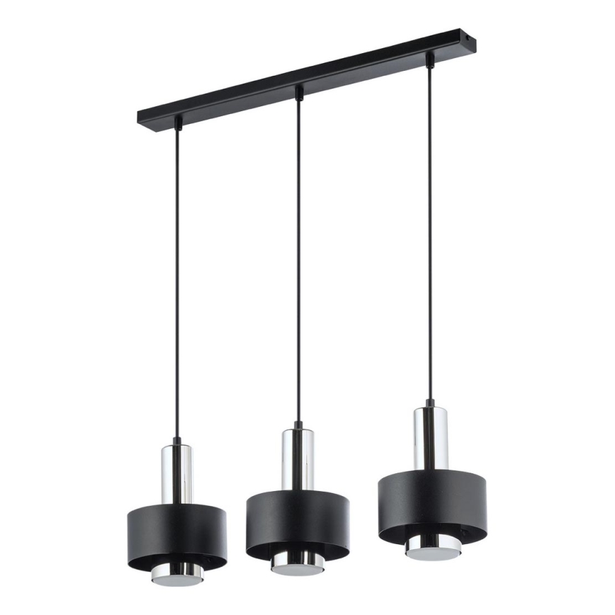 Hanglamp aan een koord RIF LUX 3xGX53/12W/230V zwart/glanzend chroom