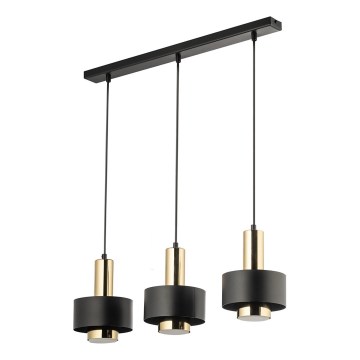 Hanglamp aan een koord RIF LUX 3xGX53/12W/230V zwart/goud