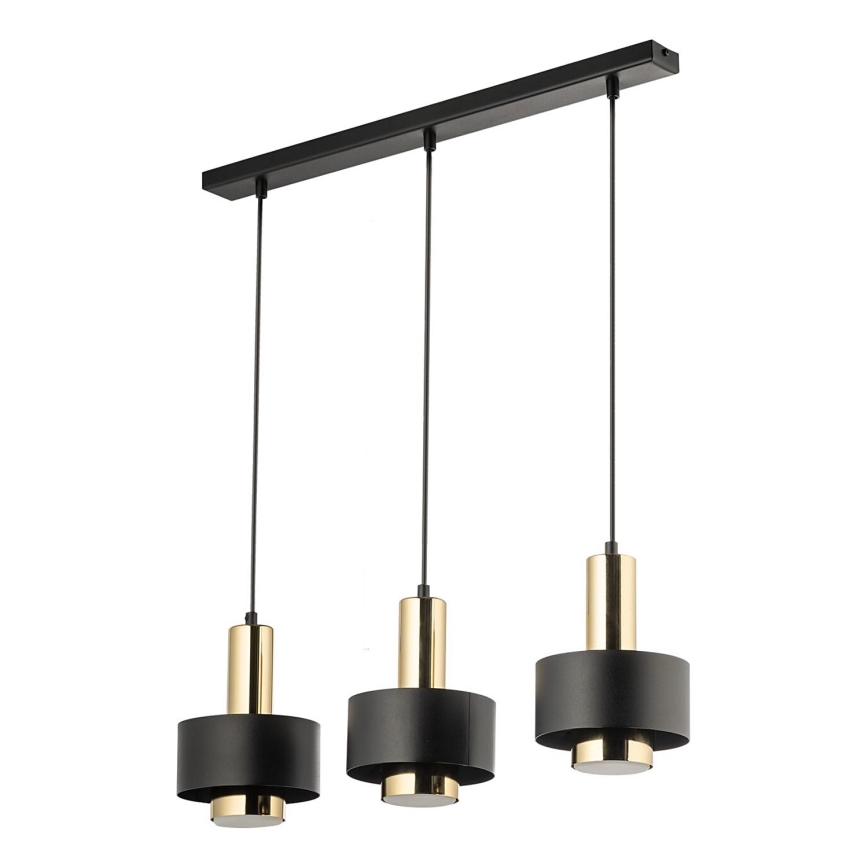 Hanglamp aan een koord RIF LUX 3xGX53/12W/230V zwart/goud