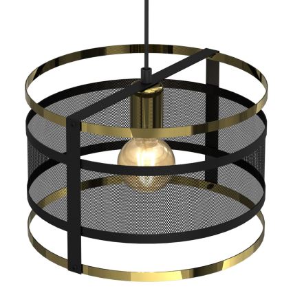 Hanglamp aan een koord RIM 1xE27/60W/230V zwart/goud