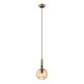 Hanglamp aan een koord ROLLO 1xE14/5W/230V goud/gerookt beige