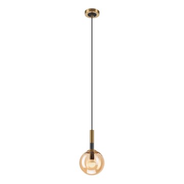 Hanglamp aan een koord ROLLO 1xE14/5W/230V goud/gerookt beige