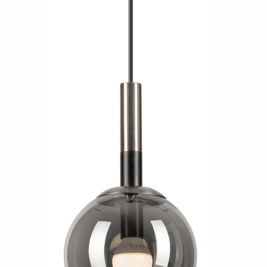 Hanglamp aan een koord ROLLO 1xE14/5W/230V mat chroom/gerookt