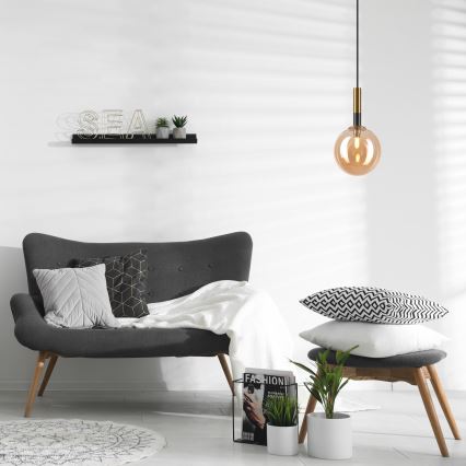 Hanglamp aan een koord ROLLO 1xG9/5W/230V goud/gerookt beige