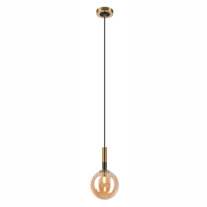 Hanglamp aan een koord ROLLO 1xG9/5W/230V goud/gerookt beige