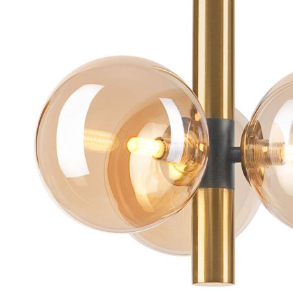 Hanglamp aan een koord ROLLO 3xG9/5W/230V goud/gerookt beige