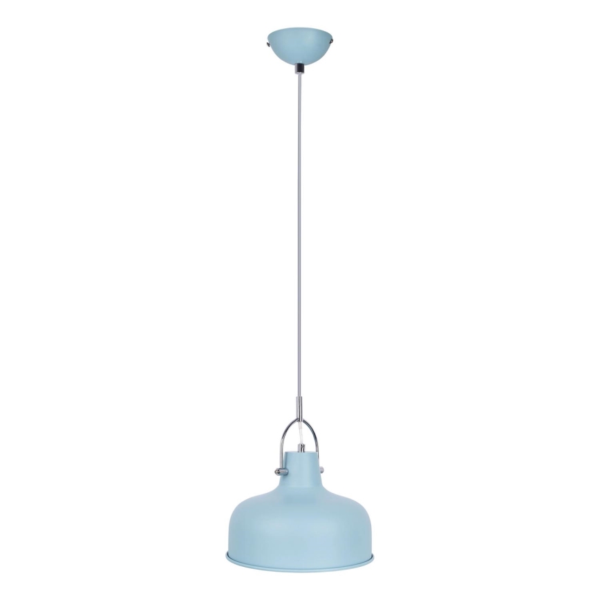 Hanglamp aan een koord ROMI 1xE27/40W/230V blauw