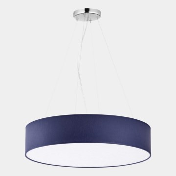 Hanglamp aan een koord RONDO 4xE27/15W/230V blauw