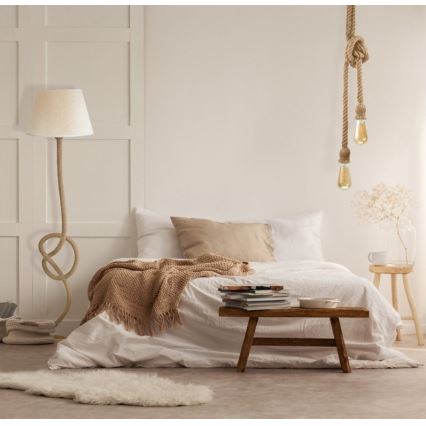 Hanglamp aan een koord ROPE 2xE27/12W/230V