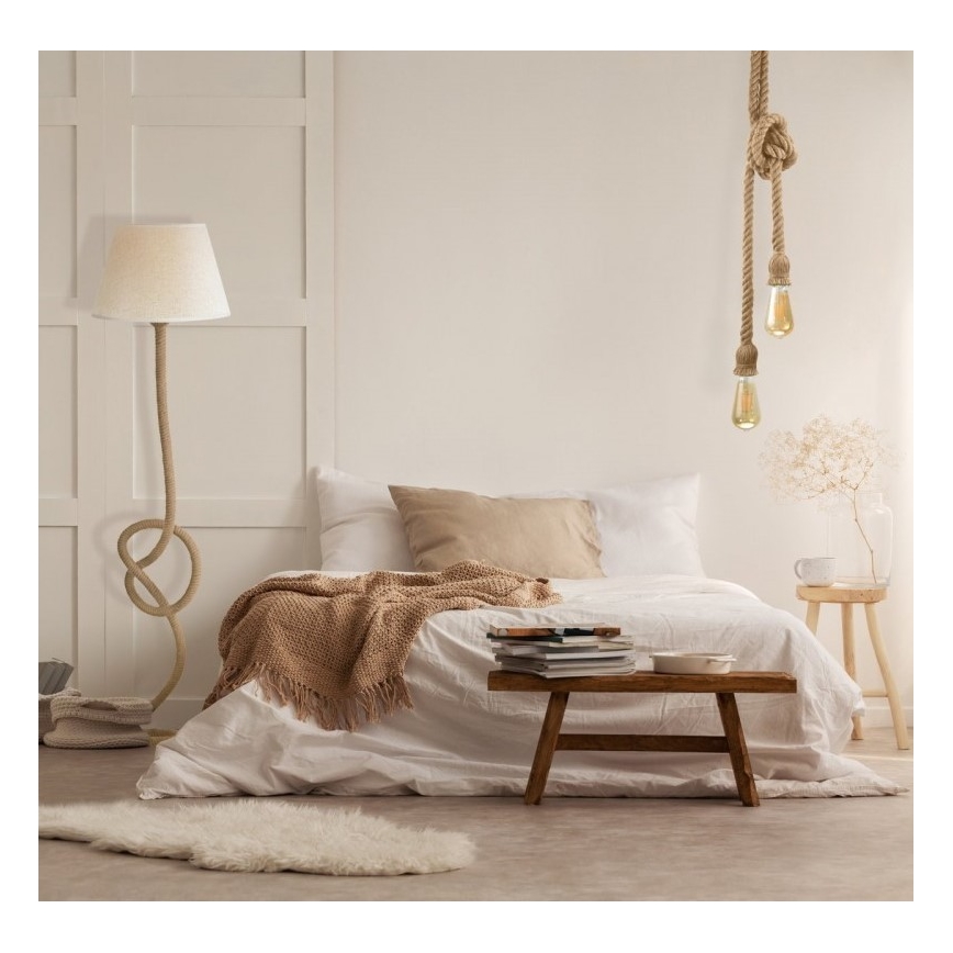 Hanglamp aan een koord ROPE 2xE27/12W/230V