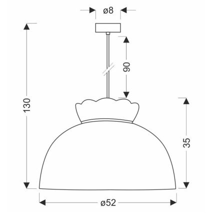 Hanglamp aan een koord ROSSINI 1xE27/40W/230V