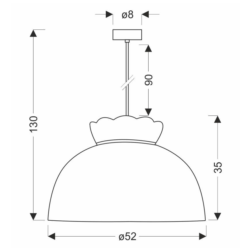 Hanglamp aan een koord ROSSINI 1xE27/40W/230V