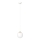 Hanglamp aan een koord ROYAL 1xE14/10W/230V diameter 14 cm wit