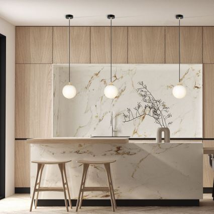 Hanglamp aan een koord ROYAL 1xE14/10W/230V diameter 14 cm zwart