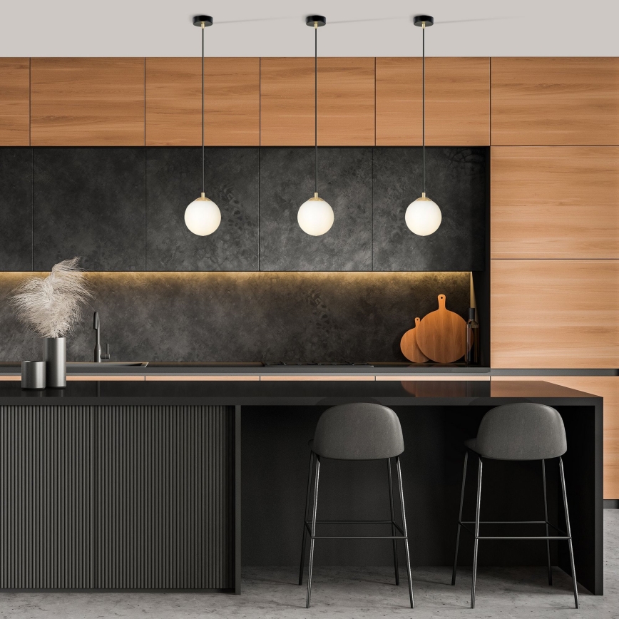 Hanglamp aan een koord ROYAL 1xE14/10W/230V diameter 14 cm zwart