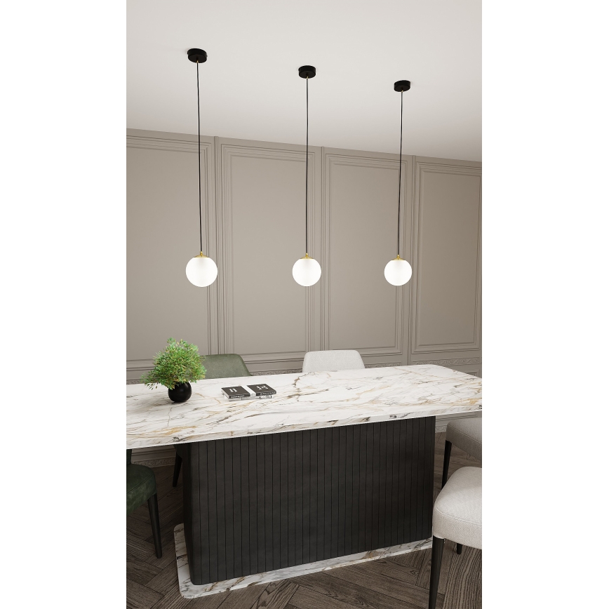 Hanglamp aan een koord ROYAL 1xE14/10W/230V diameter 14 cm zwart