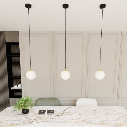 Hanglamp aan een koord ROYAL 1xE14/10W/230V diameter 14 cm zwart