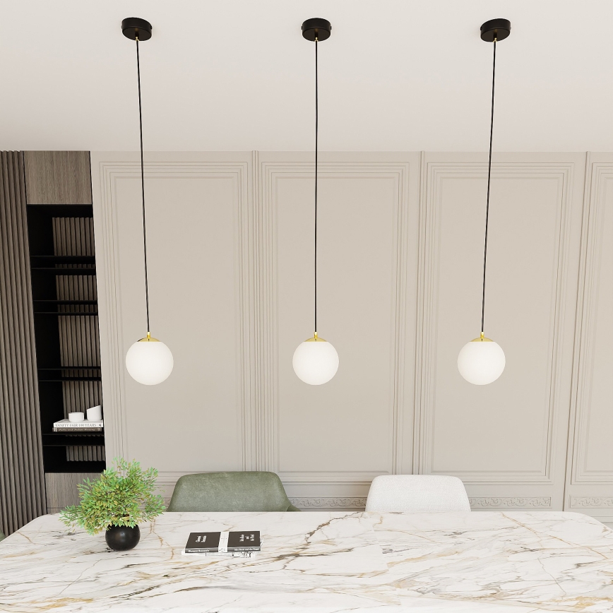 Hanglamp aan een koord ROYAL 1xE14/10W/230V diameter 14 cm zwart