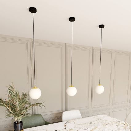 Hanglamp aan een koord ROYAL 1xE14/10W/230V diameter 14 cm zwart