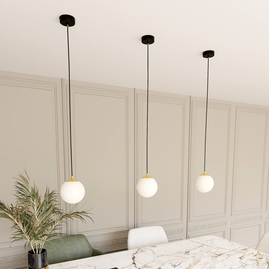 Hanglamp aan een koord ROYAL 1xE14/10W/230V diameter 14 cm zwart