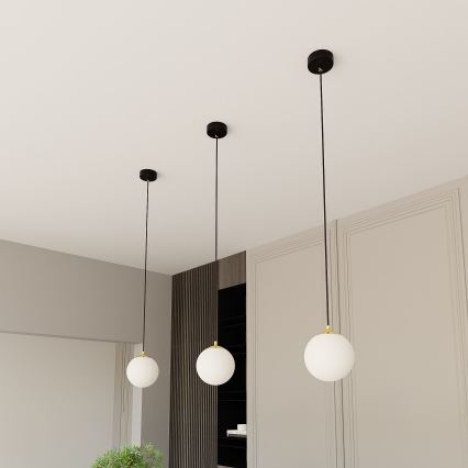 Hanglamp aan een koord ROYAL 1xE14/10W/230V diameter 14 cm zwart
